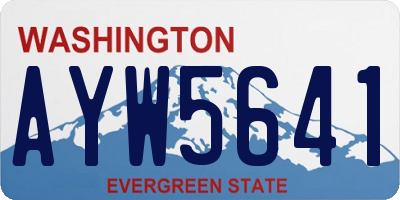 WA license plate AYW5641