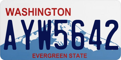 WA license plate AYW5642