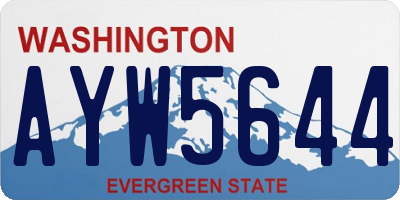 WA license plate AYW5644