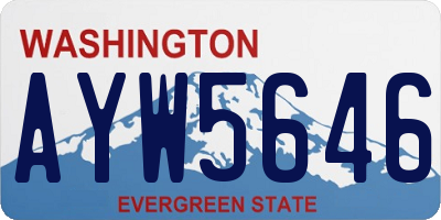 WA license plate AYW5646