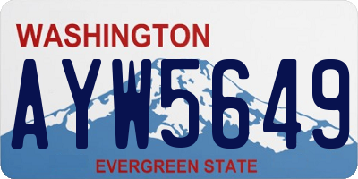 WA license plate AYW5649