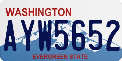 WA license plate AYW5652