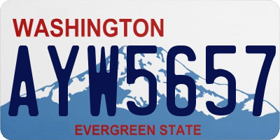 WA license plate AYW5657