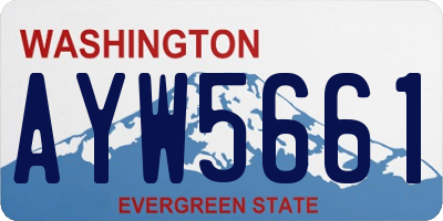 WA license plate AYW5661