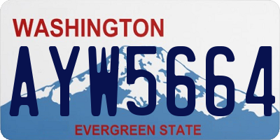 WA license plate AYW5664