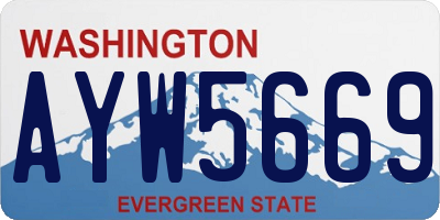 WA license plate AYW5669