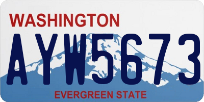 WA license plate AYW5673