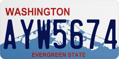 WA license plate AYW5674