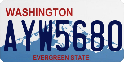 WA license plate AYW5680