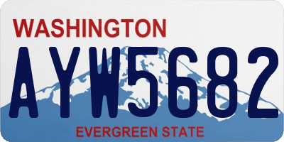 WA license plate AYW5682