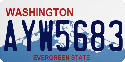 WA license plate AYW5683