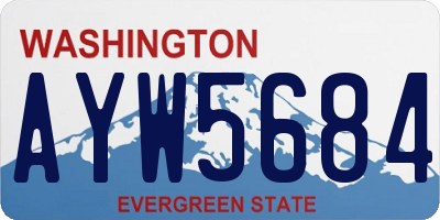 WA license plate AYW5684