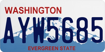 WA license plate AYW5685