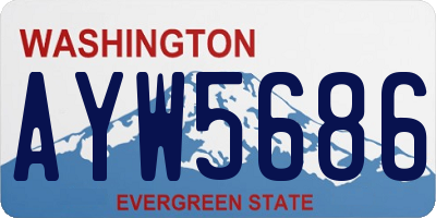 WA license plate AYW5686