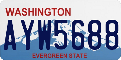 WA license plate AYW5688