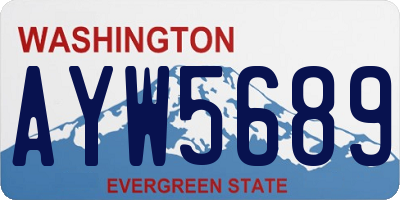 WA license plate AYW5689