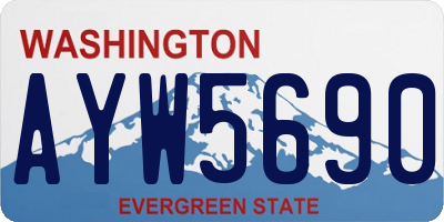 WA license plate AYW5690