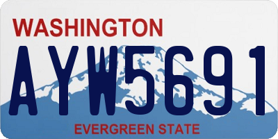 WA license plate AYW5691