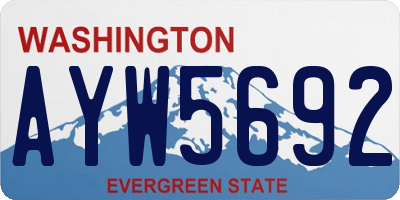 WA license plate AYW5692