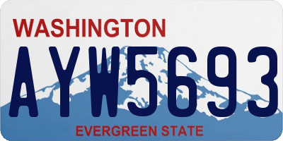 WA license plate AYW5693