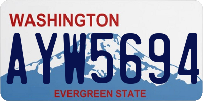 WA license plate AYW5694