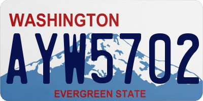 WA license plate AYW5702