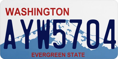 WA license plate AYW5704