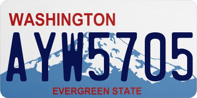 WA license plate AYW5705