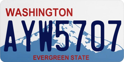 WA license plate AYW5707