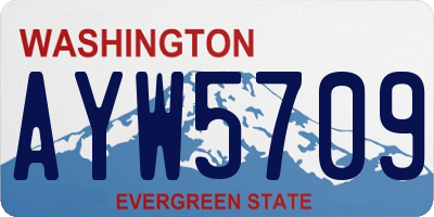 WA license plate AYW5709