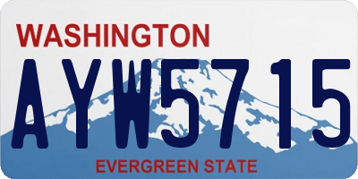 WA license plate AYW5715