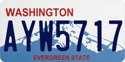 WA license plate AYW5717