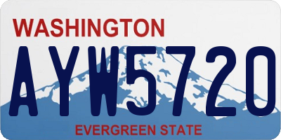 WA license plate AYW5720