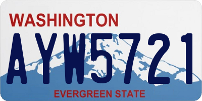WA license plate AYW5721