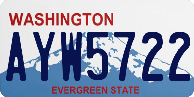 WA license plate AYW5722