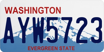 WA license plate AYW5723