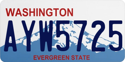 WA license plate AYW5725