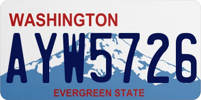 WA license plate AYW5726