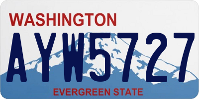 WA license plate AYW5727