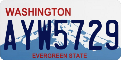 WA license plate AYW5729