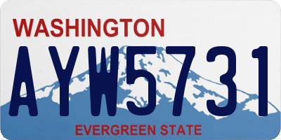 WA license plate AYW5731