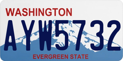 WA license plate AYW5732