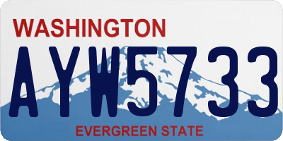 WA license plate AYW5733