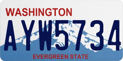 WA license plate AYW5734