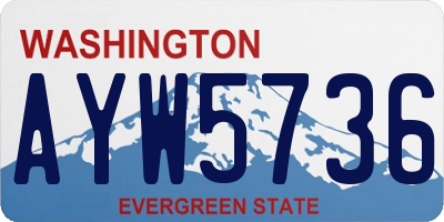 WA license plate AYW5736