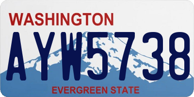 WA license plate AYW5738