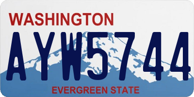 WA license plate AYW5744