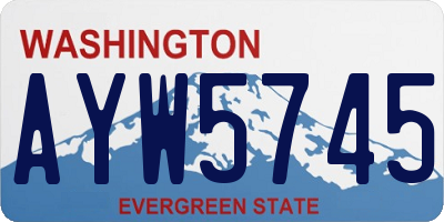 WA license plate AYW5745