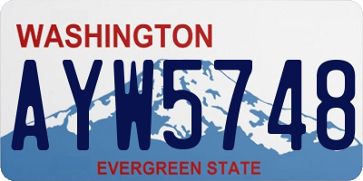 WA license plate AYW5748