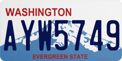 WA license plate AYW5749